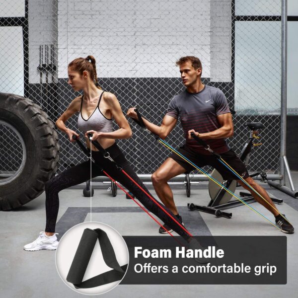 Resistance Exercise Bands with Door Anchor And Waterproof Carry Bag - Image 3