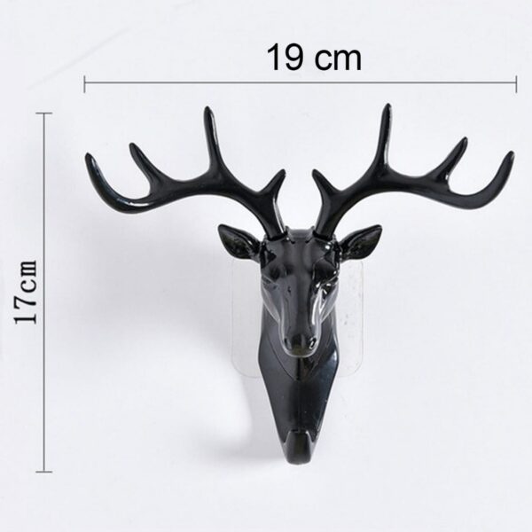 DEER HEAD SELF ADHESIVE WALL DOOR HOOK HANGER - Image 5