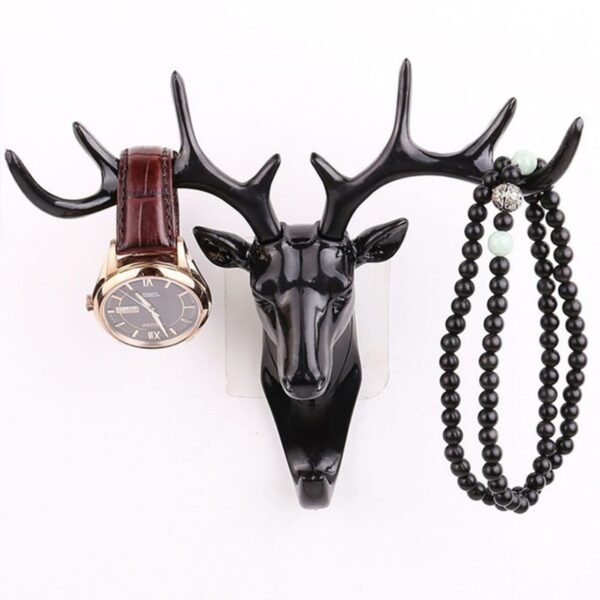 DEER HEAD SELF ADHESIVE WALL DOOR HOOK HANGER - Image 4