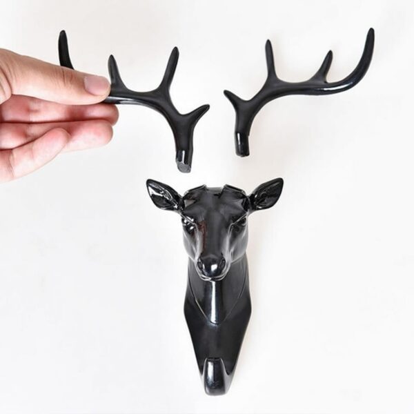 DEER HEAD SELF ADHESIVE WALL DOOR HOOK HANGER - Image 6