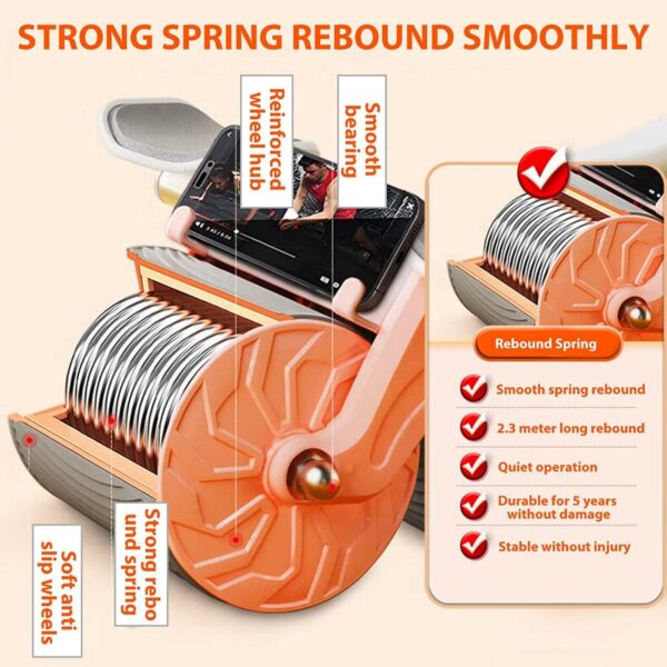 Automatic Rebound Abdominal Wheel with Timer and Elbow Support for Effective Home Fitness - Image 6