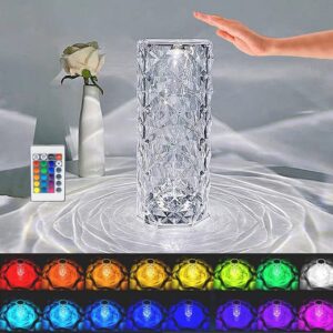 Rose Diamond Crystal Touch Night Light