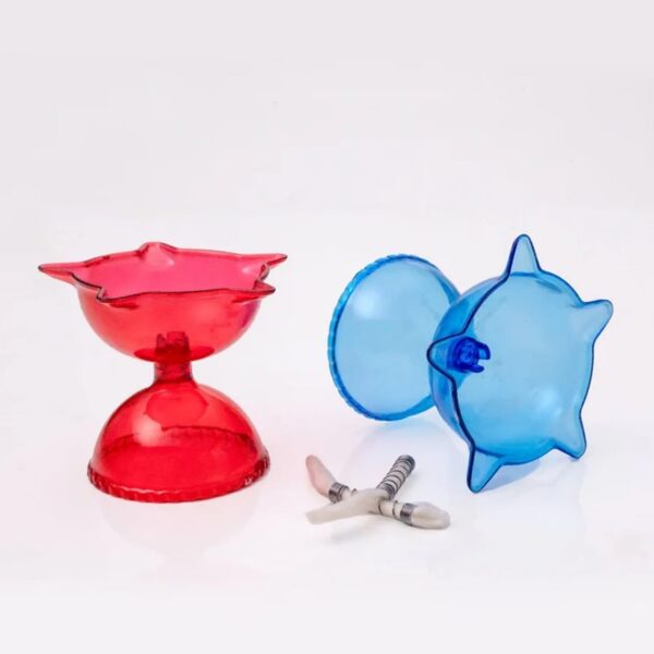 Magical Reflection Diya Set – 4 Pcs Multicolor Cup Design - Image 3