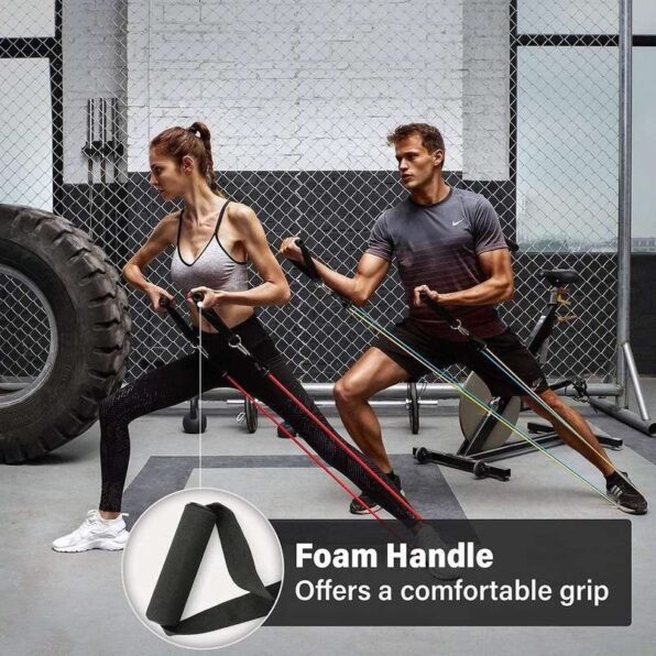 Resistance Exercise Bands with Door Anchor And Waterproof Carry Bag - Image 3